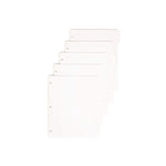 Three-Ring Binder Index Divider, 5-Tab, 11 X 8.5, White, 20 Sets