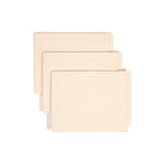 End Tab Fastener Folders with Reinforced Straight Tabs, 11-pt Manila, 2 Fasteners, Letter Size, Manila Exterior, 250/Box