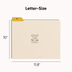 Alphabetic Top Tab Indexed File Guide Set, 1/5-Cut Top Tab, A To Z, 8.5 X 11, Manila, 25/set