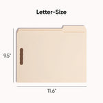 Top Tab Fastener Folders, 1/3-Cut Tabs: Assorted, 0.75" Expansion, 2 Fasteners, Letter Size, Manila Exterior, 50/Box