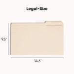 Manila File Folders, 1/3-Cut Tabs: Assorted, Legal Size, 0.75" Expansion, Manila, 100/Box