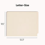 Heavyweight Manila End Tab Folders, 9.5" High Front, Straight Tabs, Letter Size, 0.75" Expansion, Manila, 100/Box