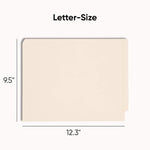 End Tab Fastener Folders with Reinforced Straight Tabs, 11-pt Manila, 2 Fasteners, Letter Size, Manila Exterior, 50/Box