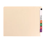 End Tab Fastener Folders with Reinforced Straight Tabs, 11-pt Manila, 2 Fasteners, Letter Size, Manila Exterior, 50/Box