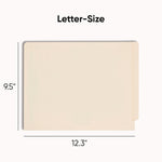End Tab Fastener Folders with Reinforced Straight Tabs, 11-pt Manila, 2 Fasteners, Letter Size, Manila Exterior, 250/Box