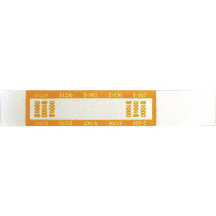 Currency Straps, $10 Bill, $1,000, Self-Adhesive, 1,000/Pack