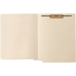 End Tab Fastener File Folder, Embossed Labeling Lines, 0.75" Expansion, 1 Fastener, Letter Size, Manila Exterior, 250/Box