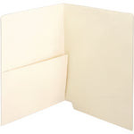 Manila End Tab Pocket Folder, Straight Tabs, Letter Size, Manila, 50/Box