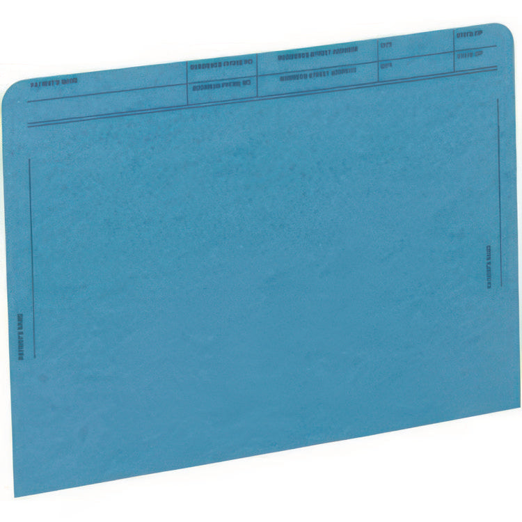 Patient File Pocket, Letter Size, Blue, 50/Box