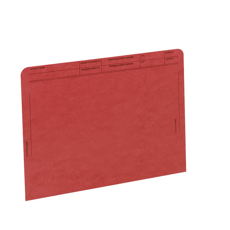 Patient File Pocket, Letter Size, Red, 50/Box