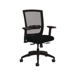 Quip Ergonomic Mesh Back Swivel Task Chair, Supports Up to 300 lb, Black Seat, Carbon Back, Black Base