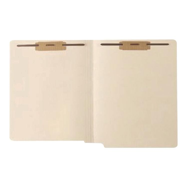 Heavy-Duty End Tab File Folder, 0.75" Expansion, 2 Fasteners, Letter Size, Manila Exterior, 50/Box