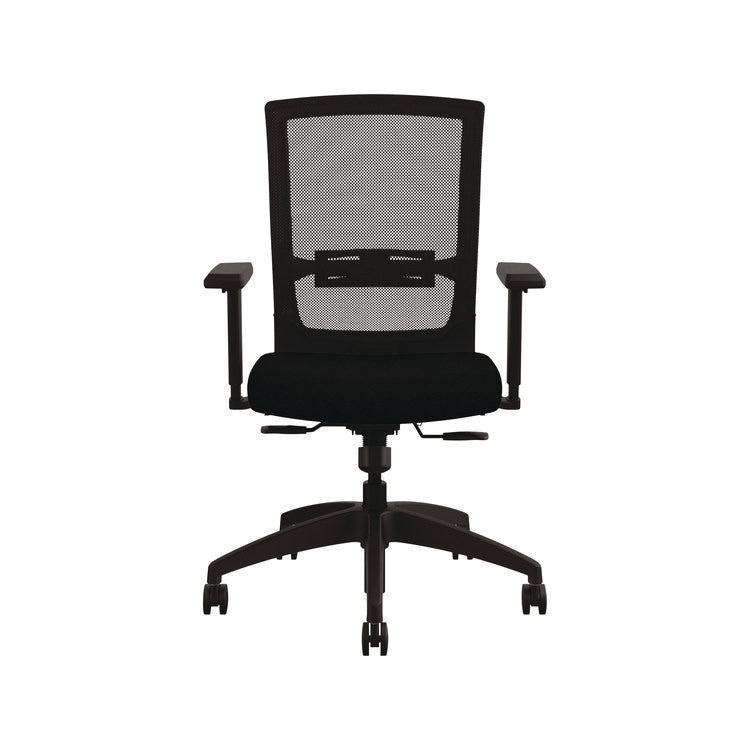 Quip Ergonomic Mesh Back Swivel Task Chair, Supports Up to 300 lb, Black Seat, Carbon Back, Black Base