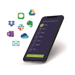 Flip Smart Notepad, Black Cover, Lined/Dot Grid Rule, 6 x 8.8, White, 18 Sheets