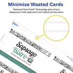 Round Corner Print-To-The-Edge Business Cards, Inkjet, 2 X 3.5, White, 160 Cards, 8 Cards/sheet, 20 Sheets/pack