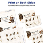 Round Corner Print-To-The-Edge Business Cards, Inkjet, 2 X 3.5, White, 160 Cards, 8 Cards/sheet, 20 Sheets/pack