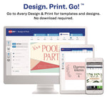 Round Corner Print-To-The-Edge Business Cards, Inkjet, 2 X 3.5, White, 160 Cards, 8 Cards/sheet, 20 Sheets/pack