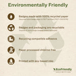 Ecofriendly Adhesive Name Badge Labels, 3.38 X 2.33, White, 400/box