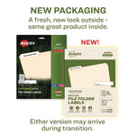 Ecofriendly Permanent File Folder Labels, 0.66 X 3.44, White, 30/sheet, 25 Sheets/pack