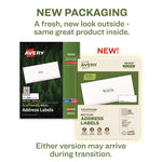 Ecofriendly Mailing Labels, Inkjet/laser Printers, 1 X 2.63, White, 30/sheet, 100 Sheets/pack