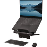 Breyta Laptop Stand, 9.25" x 10.55" x 0.55" to 8", Black, Supports Up to 8.8 lbs