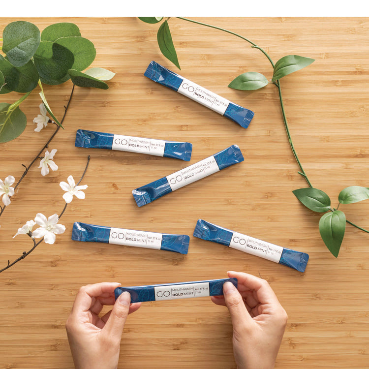 Individual Mouthwash Packets, Bold Mint Flavor, 0.37 oz Packet, 250/Box