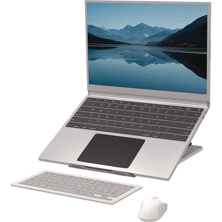 Breyta Laptop Stand, 9.25" x 10.55" x 0.55" to 8", White, Supports Up to 8.8 lbs