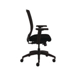 Quip Ergonomic Mesh Back Swivel Task Chair, Supports Up to 300 lb, Black Seat, Carbon Back, Black Base