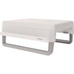 Breyta Monitor Stand, 13.94" x 11.97" x 3.25" to 6", White, Supports 33 lbs