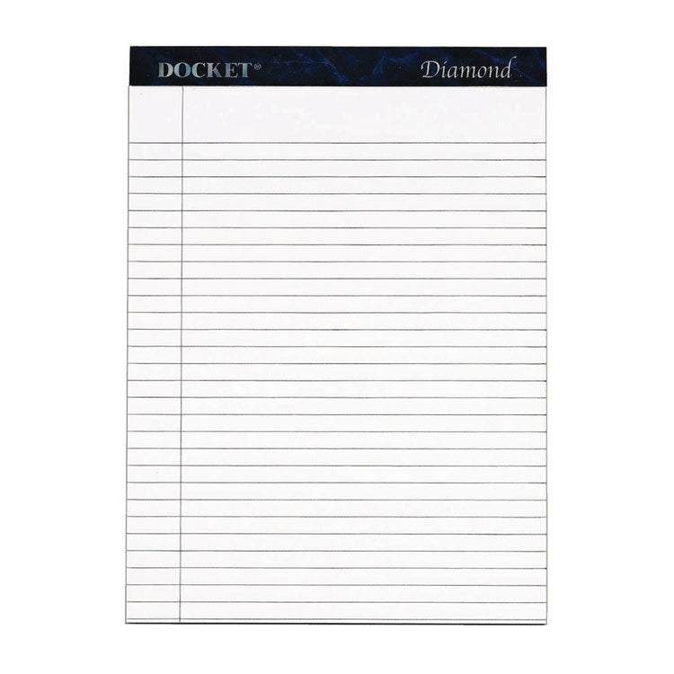Docket Diamond Ruled Pads, Wide/legal Rule, 50 White 8.5 X 11.75 Sheets, 2/box