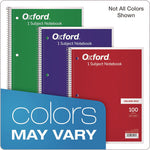 Coil-Lock Wirebound Notebook, 3-Hole Punched, Medium/College Rule, Randomly Assorted Covers, (100) 11 x 8.5 Sheets