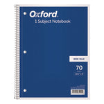 Coil-Lock Wirebound Notebook, 3-Hole Punched, Wide/Legal Rule, Randomly Assorted Cover Color, (70) 10.5 x 8 Sheets