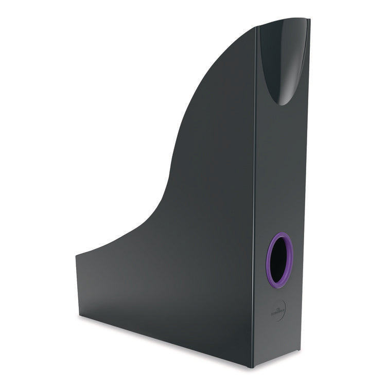 VARICOLOR Plastic Magazine Racks, 2.88w x 9.5d x 12h, Gray/Multicolor, 5/Pack