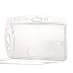 Id/security Card Holder Set, Vertical/horizontal, Reel, Clear, 10/pack