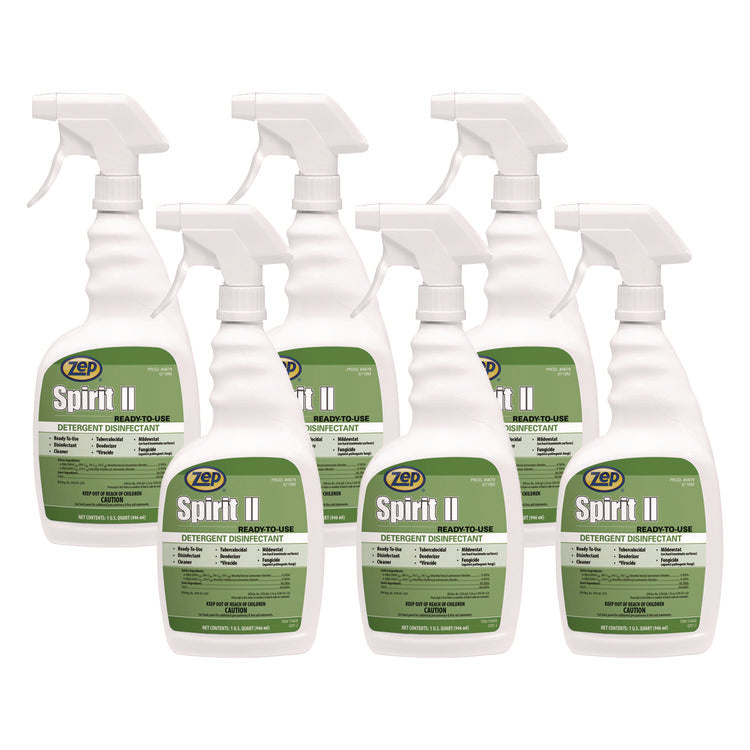 Spirit Ii Ready-To-Use Disinfectant, Citrus Scent, 32 Oz Spray Bottle, 12/carton