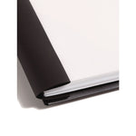Clear Front Poly Report Cover, Double-Prong Fastener, 0.5" Capacity, 8.5 X 11, Clear/black, 5/pack