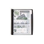 Clear Front Poly Report Cover, Double-Prong Fastener, 0.5" Capacity, 8.5 X 11, Clear/black, 5/pack