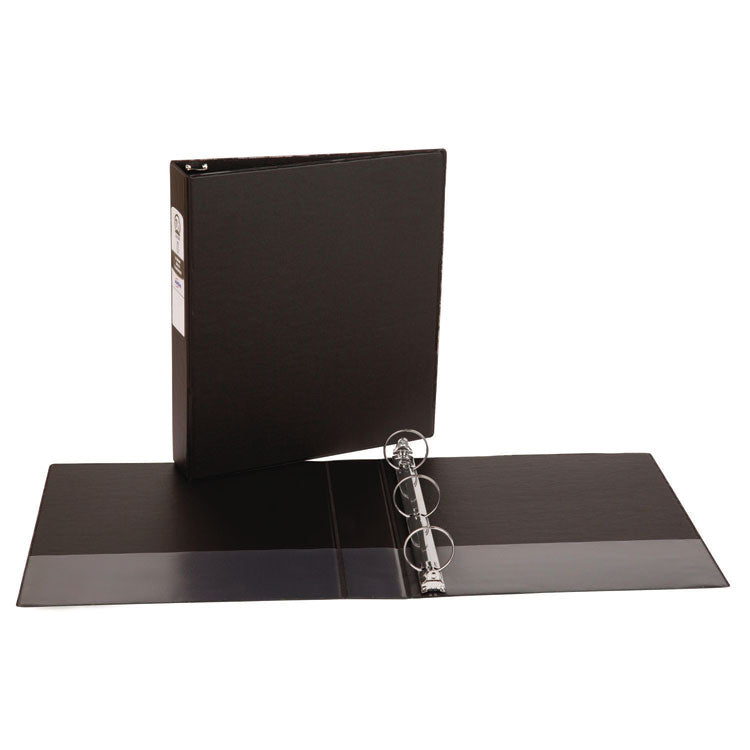 Economy Non-View Binder With Round Rings, 3 Rings, 2" Capacity, 11 X 8.5, Black, (3501)