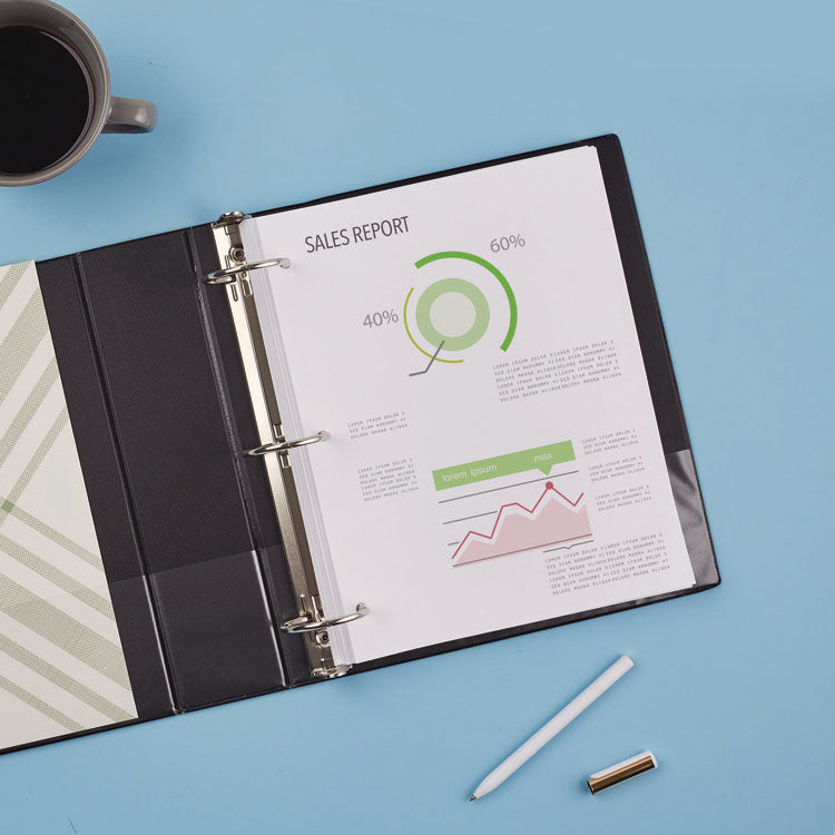 Economy Non-View Binder With Round Rings, 3 Rings, 2" Capacity, 11 X 8.5, Black, (3501)