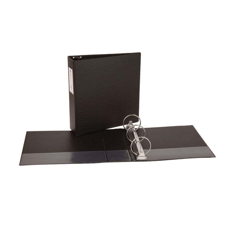 Economy Non-View Binder With Round Rings, 3 Rings, 3" Capacity, 11 X 8.5, Black, (4601)