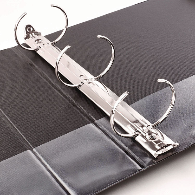 Economy Non-View Binder With Round Rings, 3 Rings, 3" Capacity, 11 X 8.5, Black, (3602)