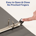 Heavy-Duty Non Stick View Binder With Durahinge And Slant Rings, 3 Rings, 1" Capacity, 11 X 8.5, Black, (5300)