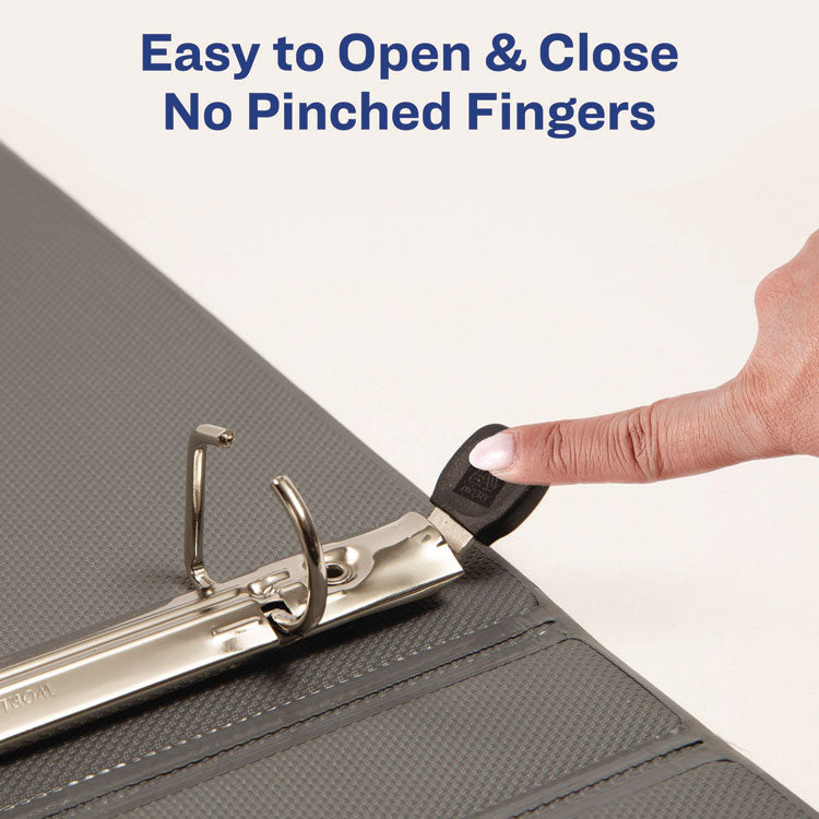 Heavy-Duty Non Stick View Binder With Durahinge And Slant Rings, 3 Rings, 0.5" Capacity, 11 X 8.5, White, (5234)