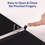 Heavy-Duty Non Stick View Binder With Durahinge And Slant Rings, 3 Rings, 1" Capacity, 11 X 8.5, Light Blue, (5301)