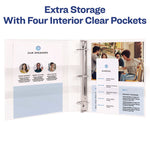 Heavy-Duty Non Stick View Binder With Durahinge And Slant Rings, 3 Rings, 0.5" Capacity, 11 X 8.5, White, (5234)