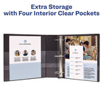 Heavy-Duty Non Stick View Binder With Durahinge And Slant Rings, 3 Rings, 2" Capacity, 11 X 8.5, White, (5504)