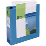 Heavy-Duty Non Stick View Binder With Durahinge And Slant Rings, 3 Rings, 3" Capacity, 11 X 8.5, Light Blue, (5601)