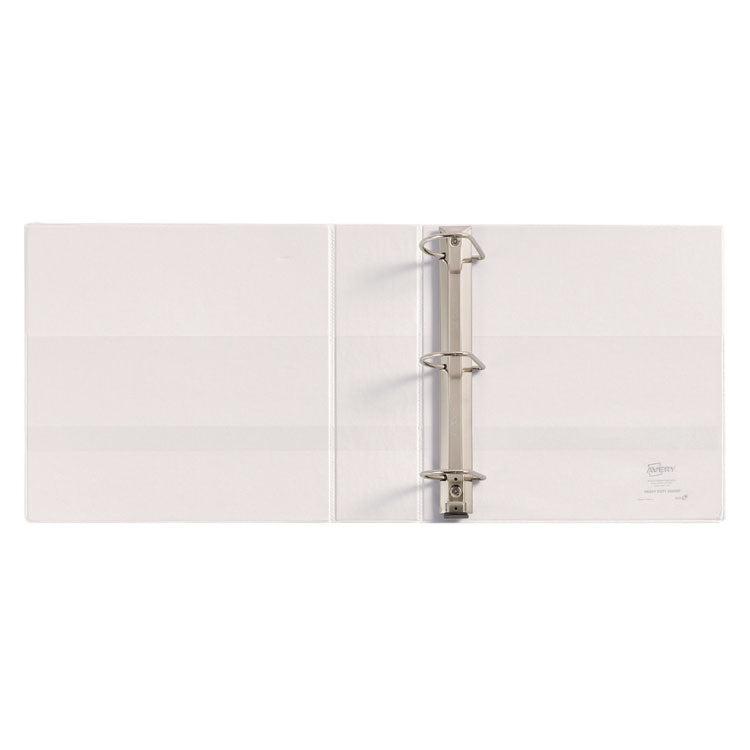Heavy-Duty Non Stick View Binder With Durahinge And Slant Rings, 3 Rings, 3" Capacity, 11 X 8.5, White, (5604)