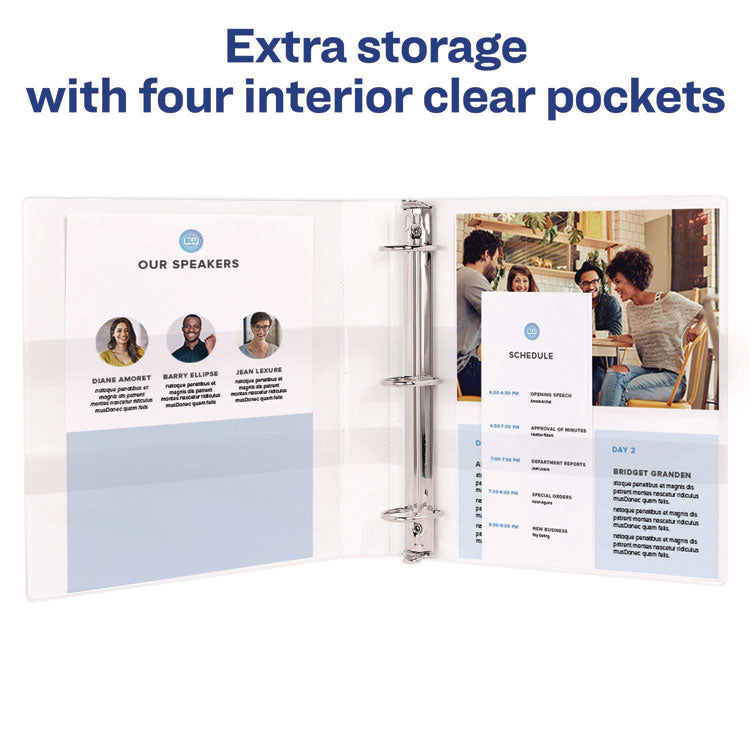 Durable View Binder With Durahinge And Ezd Rings, 3 Rings, 5" Capacity, 11 X 8.5, Black, (9900)