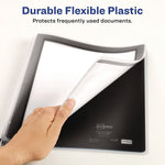 Flexi-View Binder With Round Rings, 3 Rings, 0.5" Capacity, 11 X 8.5, Navy Blue